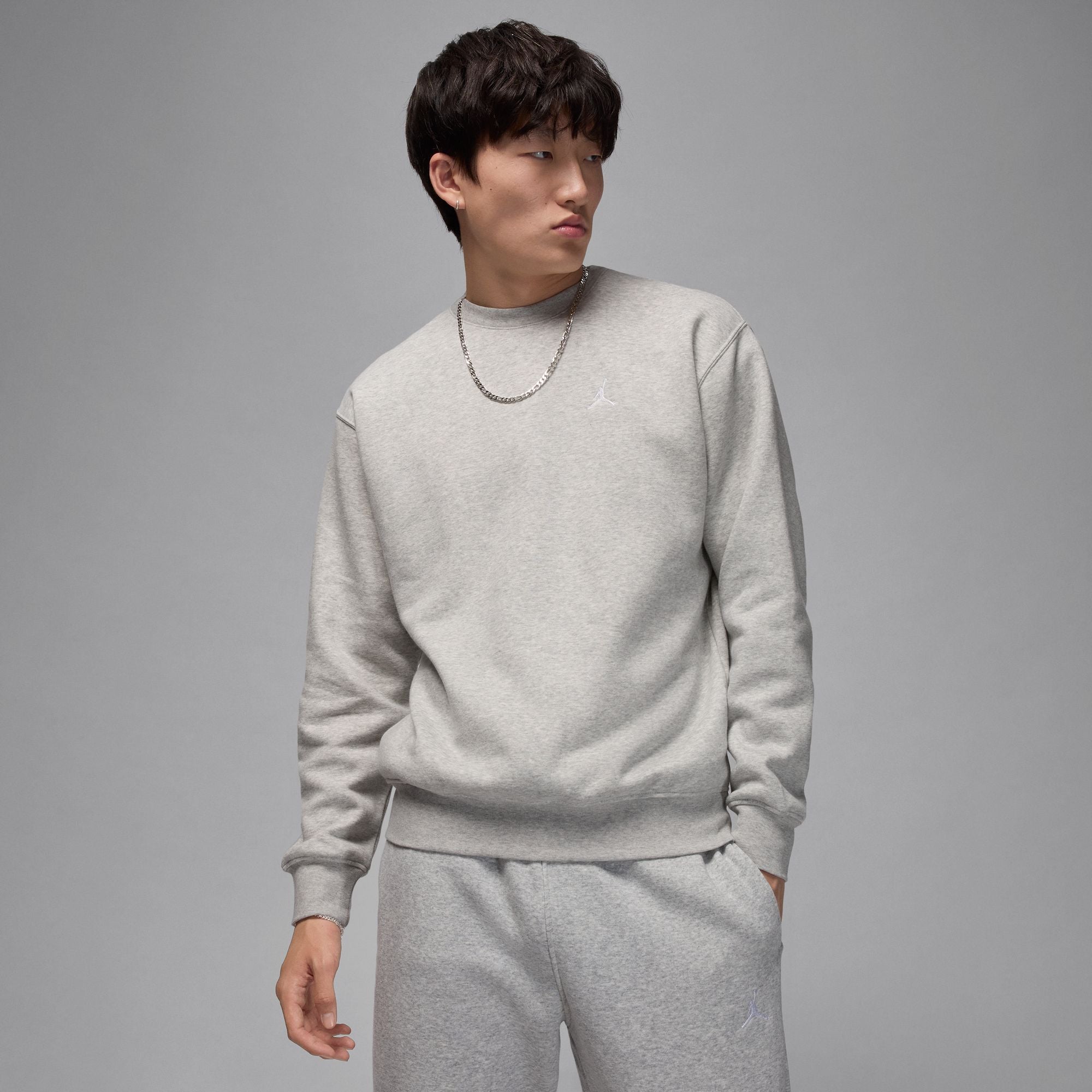 Air Jordan Brooklyn Fleece Crewneck - Light Grey